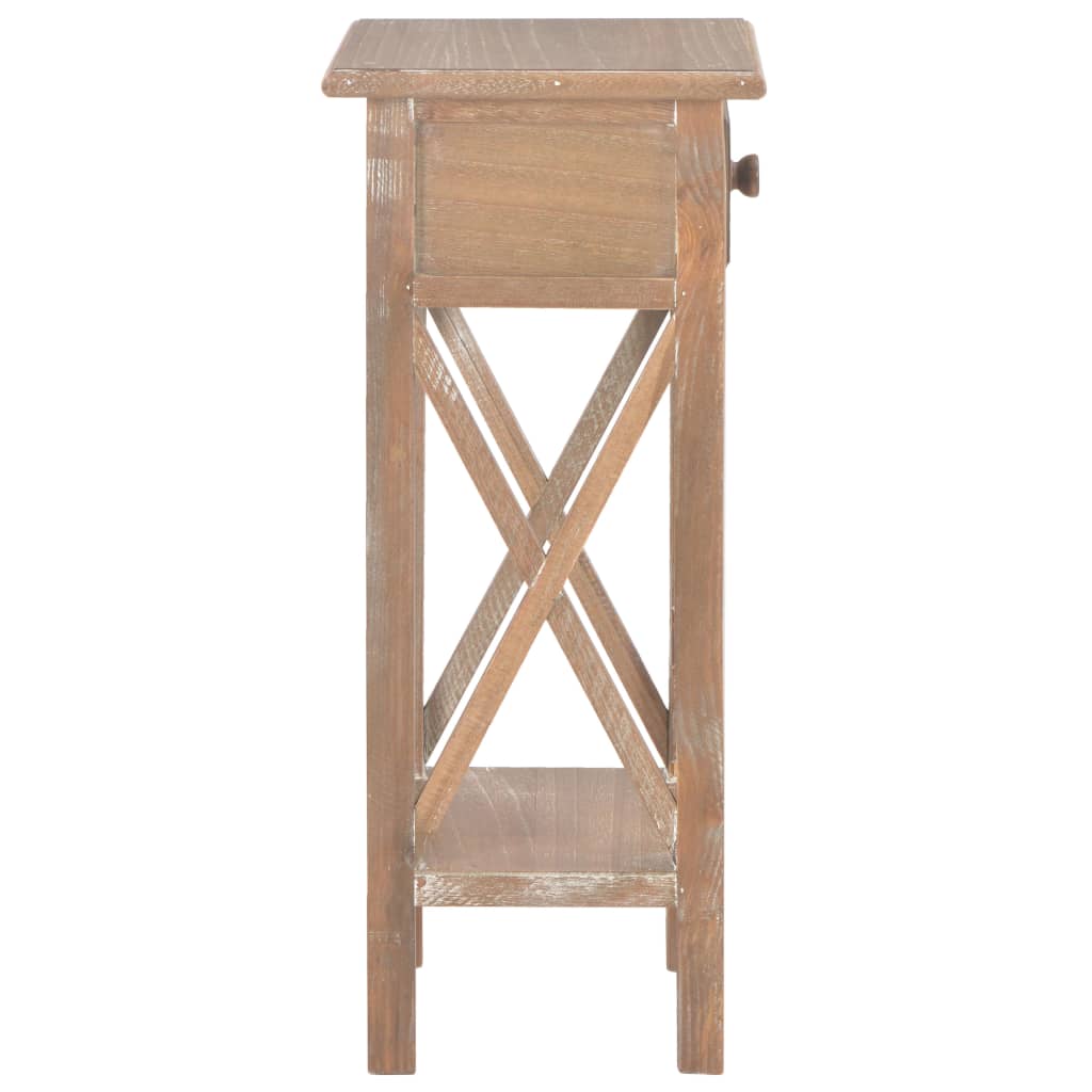 vidaXL Bočni stolić smeđi 27 x 27 x 65,5 cm drveni