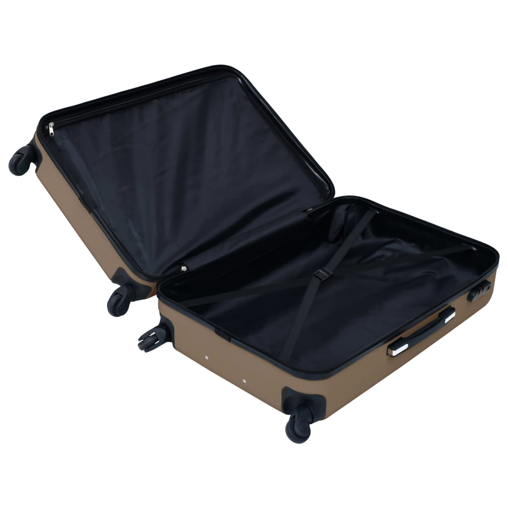 vidaXL 2-dijelni set čvrstih kovčega smeđi ABS