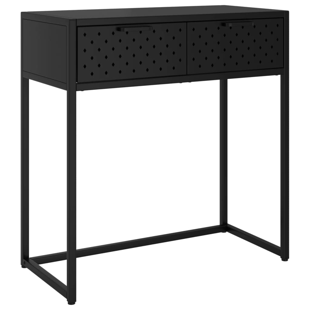 vidaXL Konzolni stol crni 72 x 35 x 75 cm čelični