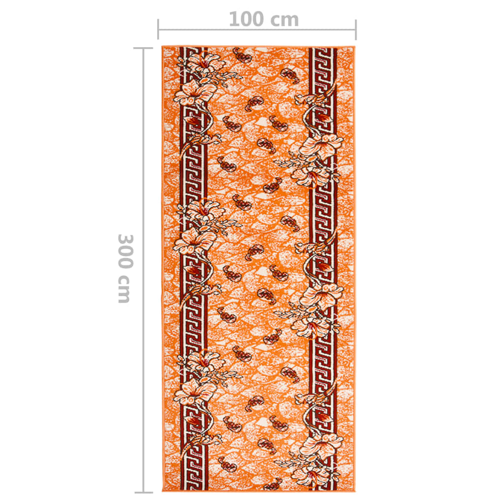 vidaXL Tepih-staza BCF boja cigle 100 x 300 cm