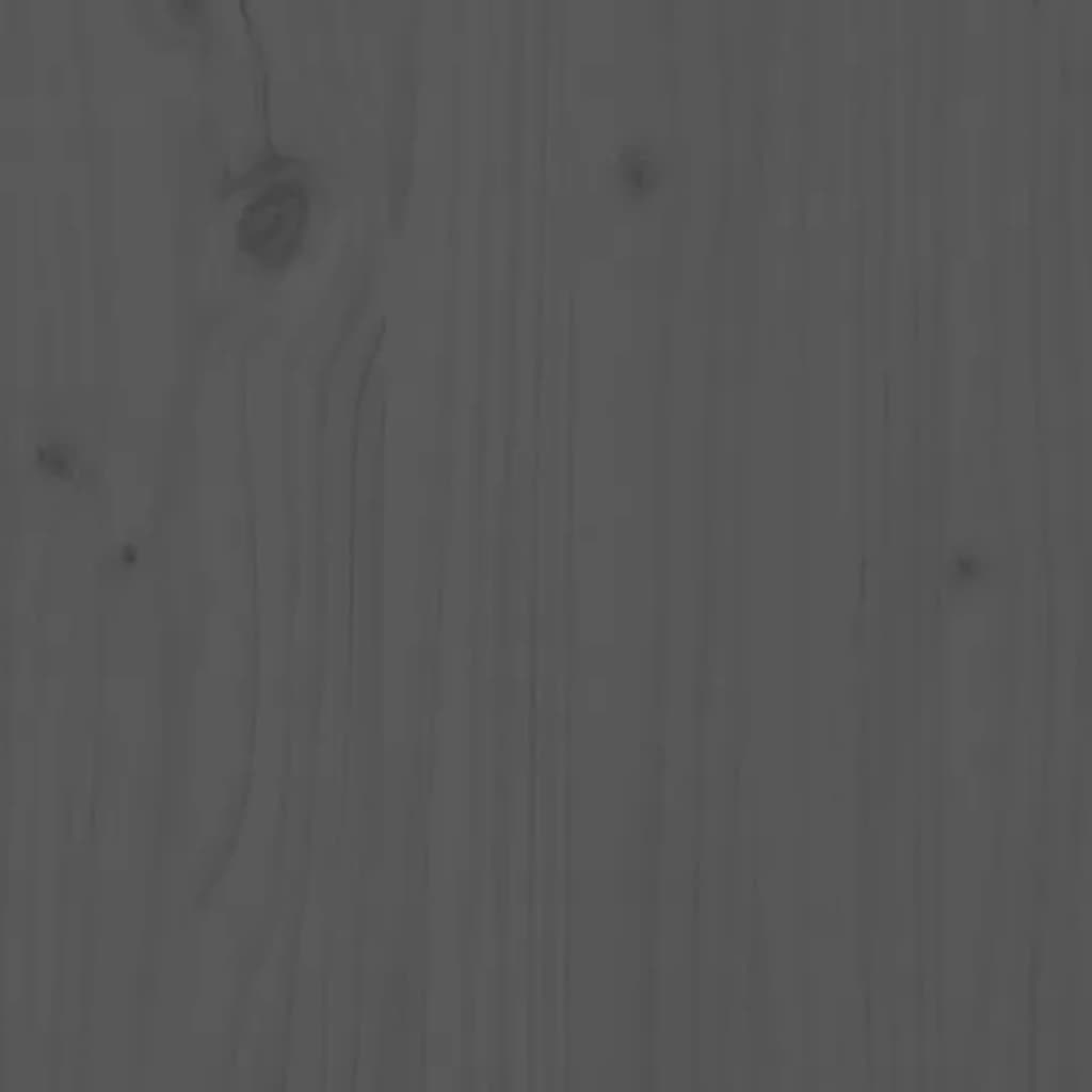 vidaXL Dnevni ležaj na izvlačenje sivi masivna borovina 2x (90x200) cm
