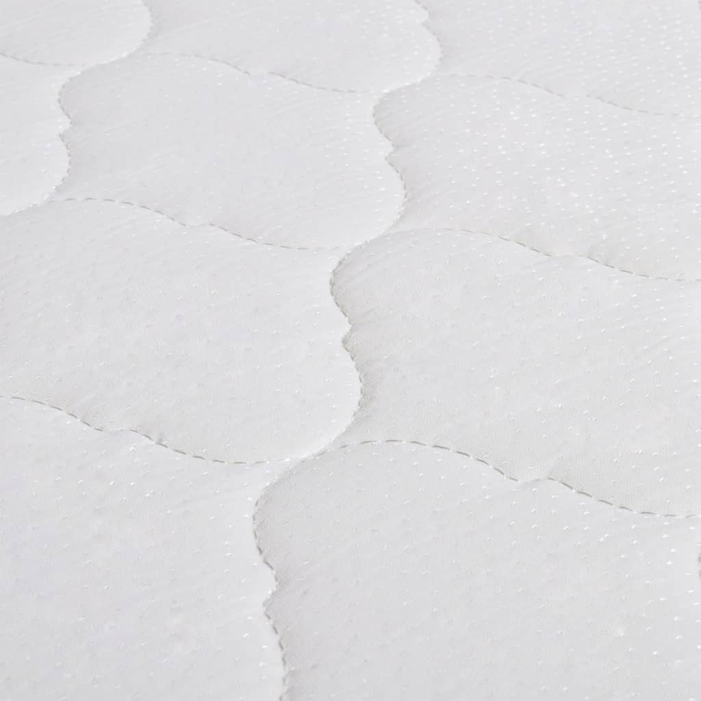 vidaXL Krevet od umjetne kože s memorijskim madracem bijeli 120x200 cm