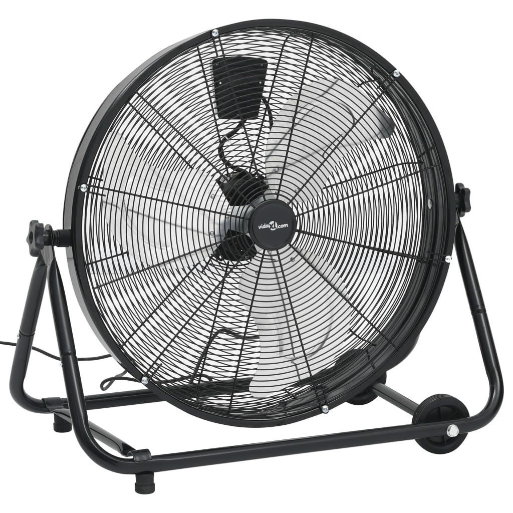 vidaXL Industrijski ventilator s bubnjem 60 cm 180 W crni