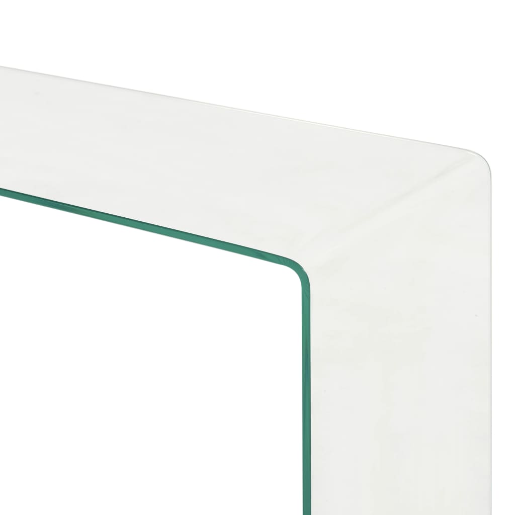 vidaXL 2-dijelni set stolića za kavu 90x30x20/110x30x40 cm stakleni