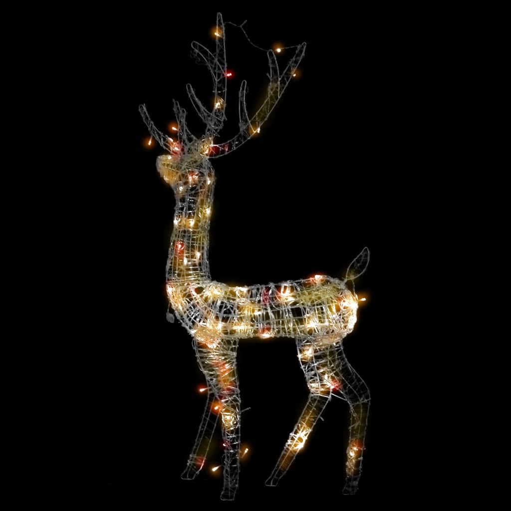 vidaXL Akrilni božićni ukrasni sob 140 LED lampica 120 cm šarene