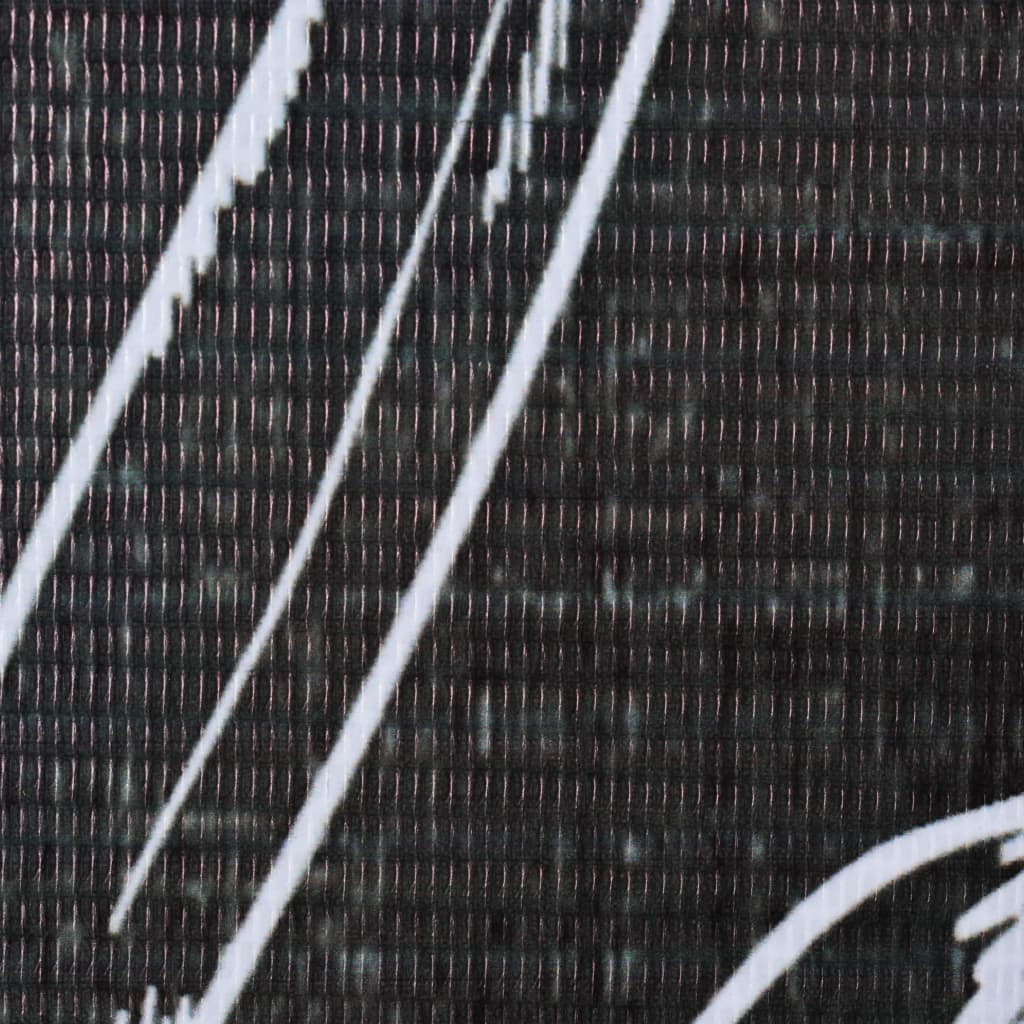 vidaXL Sklopiva sobna pregrada s uzorkom pera 228 x 170 cm crno-bijela
