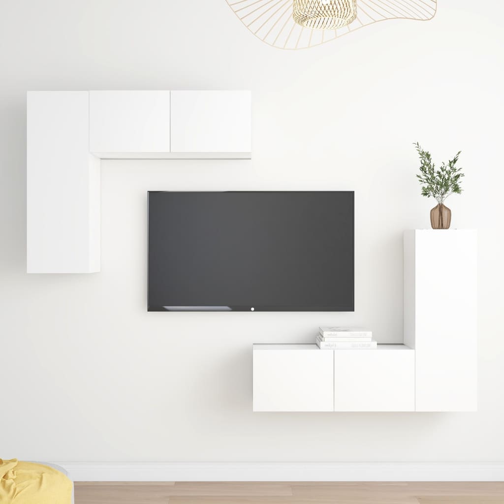 vidaXL 4-dijelni set TV ormarića bijeli od iverice