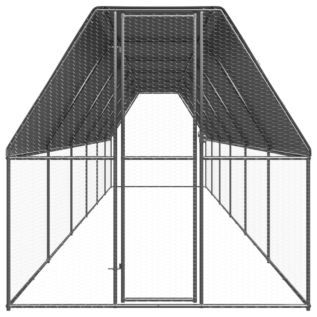 vidaXL Vanjski kavez za kokoši 2 x 12 x 2 m od pocinčanog čelika
