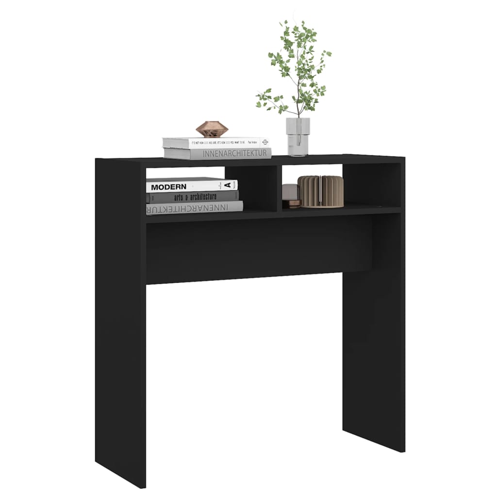 vidaXL Konzolni stol crni 78 x 30 x 80 cm od iverice
