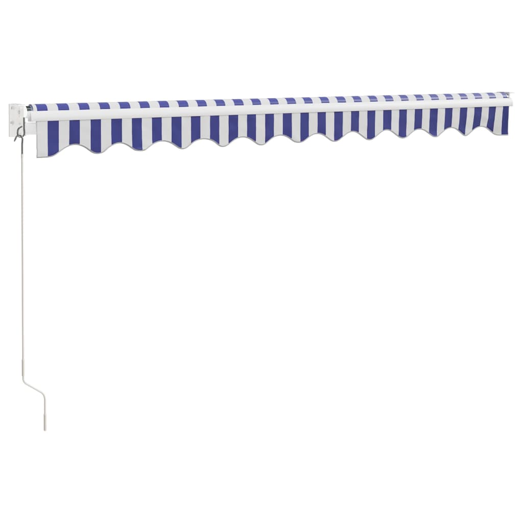 vidaXL Tenda na uvlačenje plavo-bijela 3 x 2,5 m tkanina i aluminij