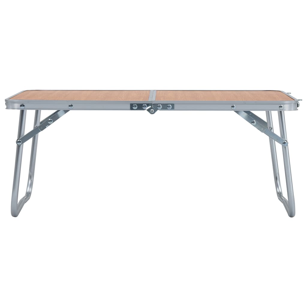 vidaXL Sklopivi stol za kampiranje smeđi aluminijski 60 x 40 cm