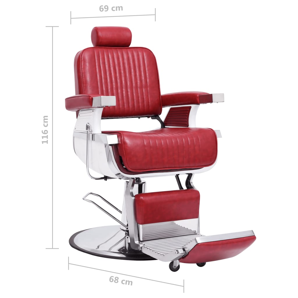 vidaXL Brijačka stolica od umjetne kože crvena 68 x 69 x 116 cm