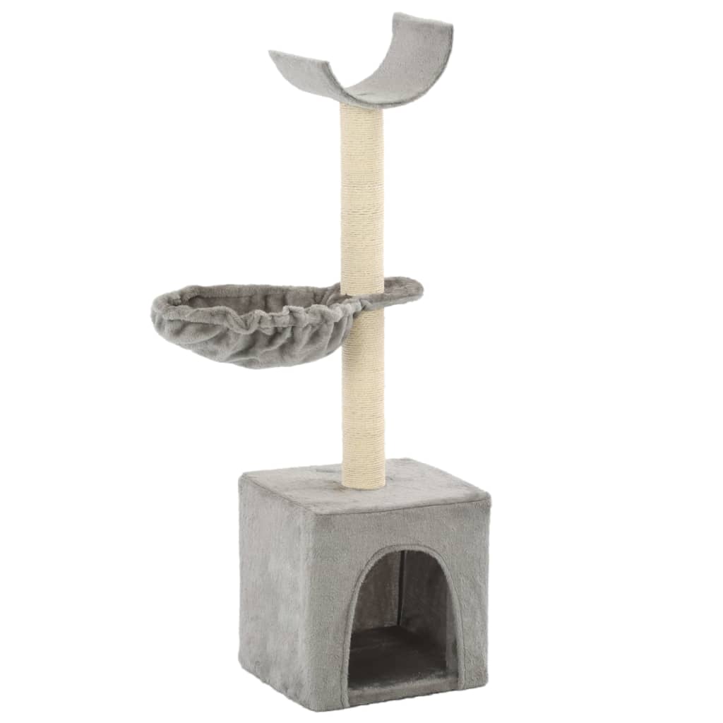 vidaXL Penjalica za mačke sa stupovima za grebanje od sisala 105 cm siva