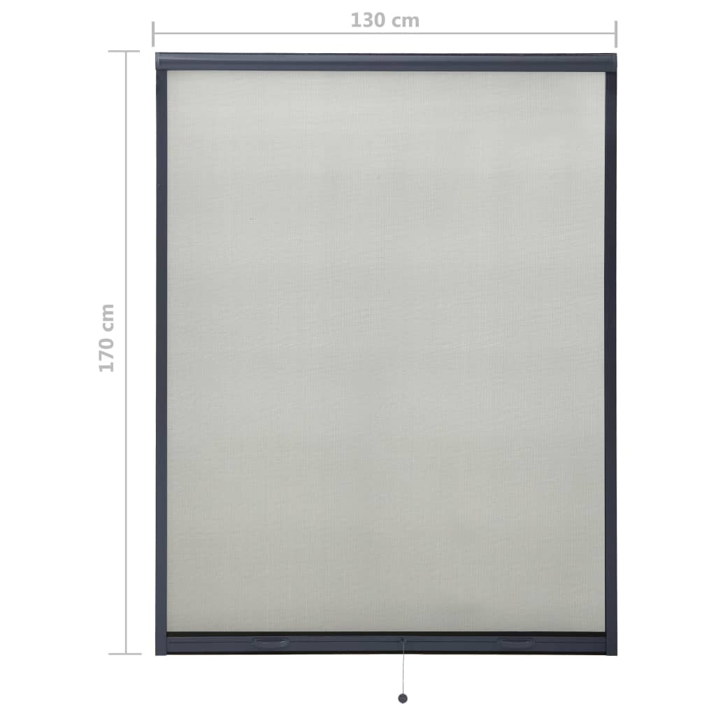 vidaXL Zaslon protiv insekata za prozore antracit 130 x 170 cm