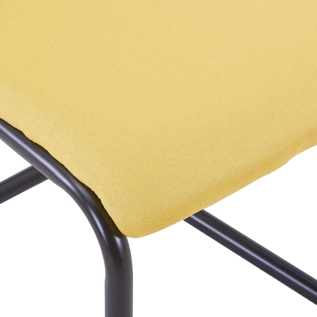 vidaXL Konzolne blagovaonske stolice od tkanine 2 kom žute