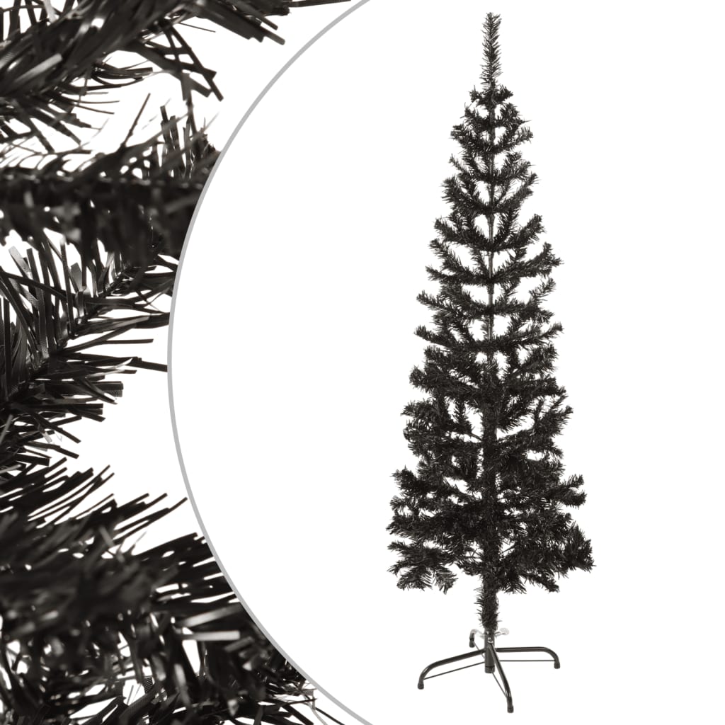 vidaXL Usko božićno drvce crno 150 cm