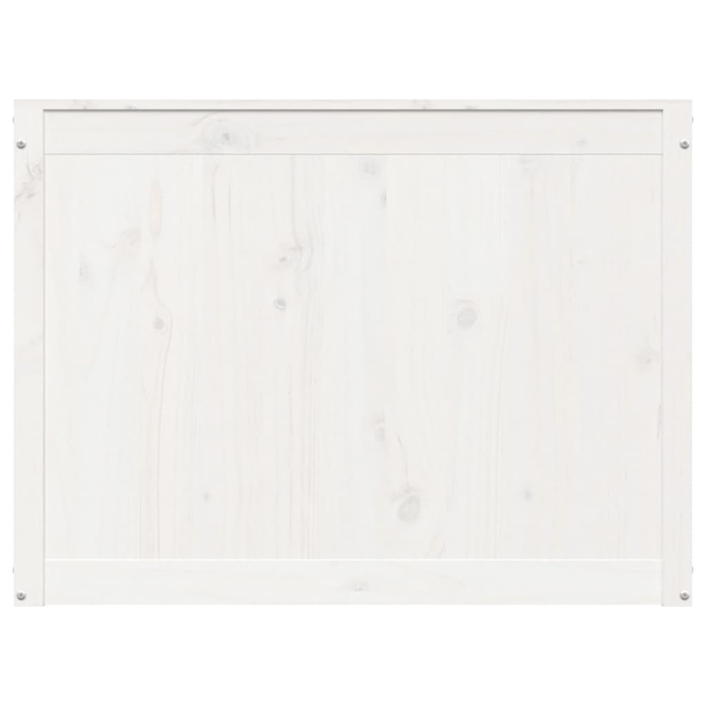 vidaXL Kutija za rublje bijela 88,5 x 44 x 66 cm od masivne borovine