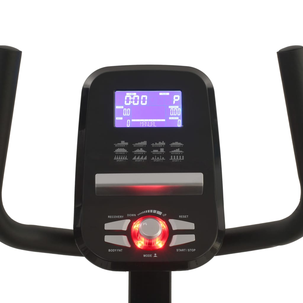 vidaXL Magnetski ležeći bicikl za vježbanje s mjerenjem pulsa