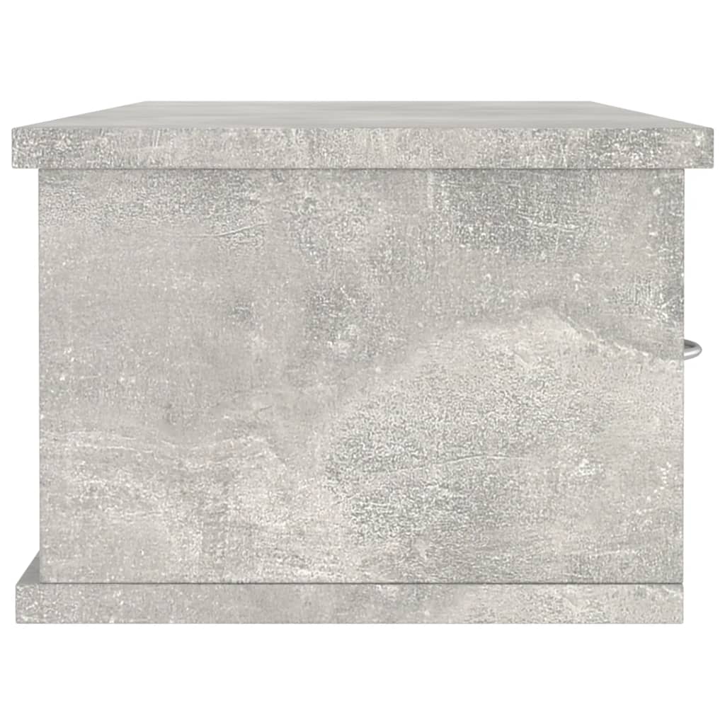 vidaXL Zidna polica s ladicama siva boja betona 88x26x18,5 cm iverica