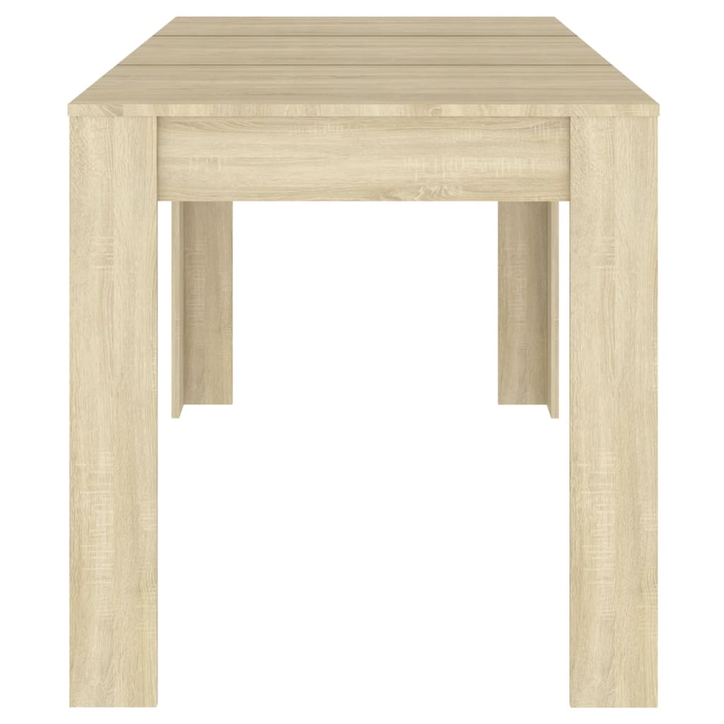 vidaXL Blagovaonski stol boja hrasta sonome 140 x 74,5 x 76 cm iverica