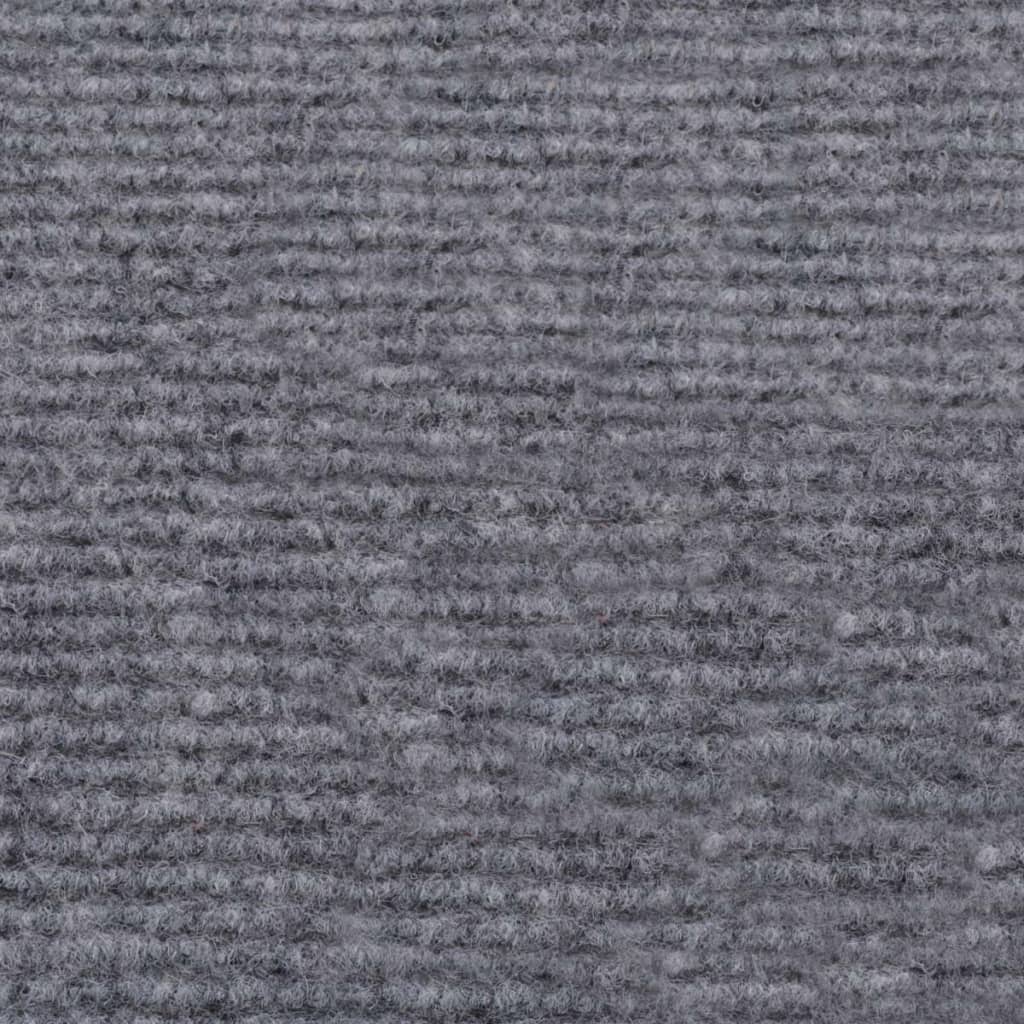 vidaXL Svečani tepih rebrasti 1,2 x 15 m sivi