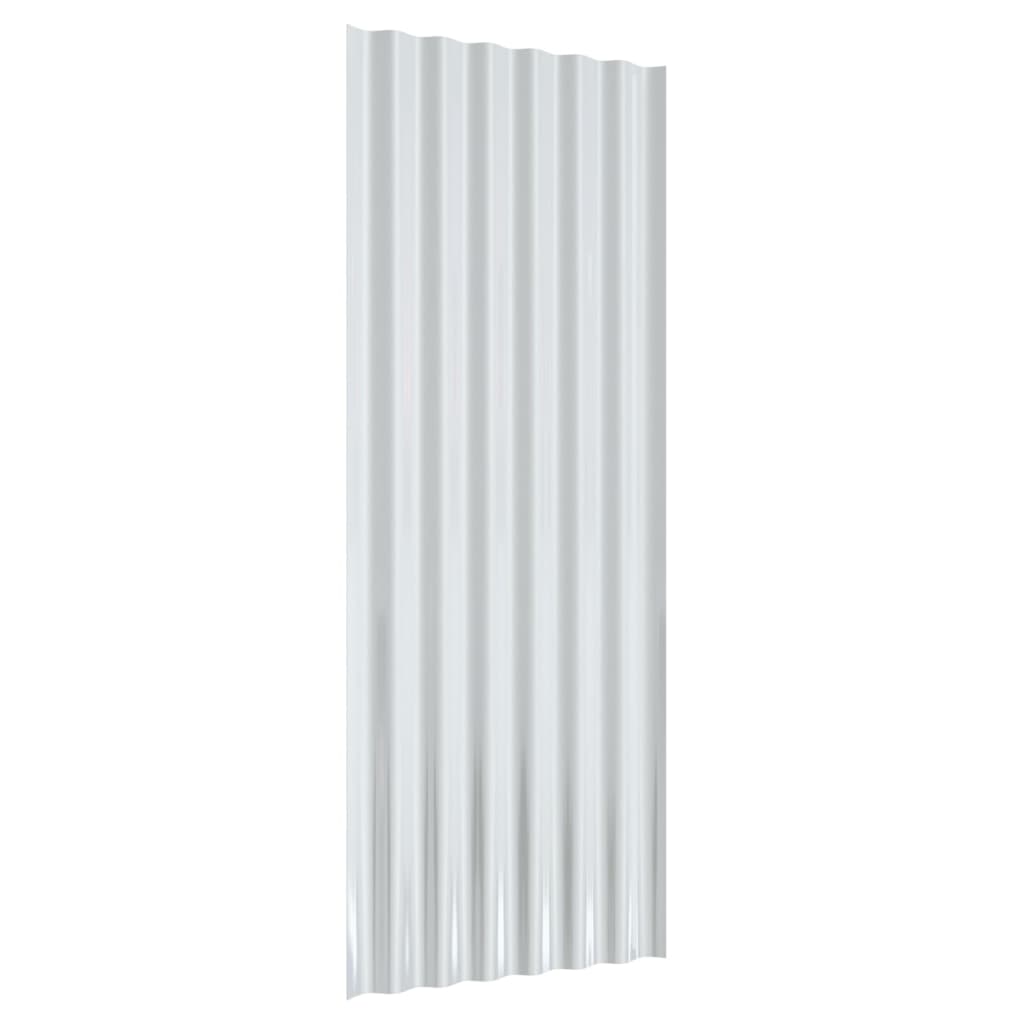 vidaXL Krovni paneli 12 kom od čelika obloženog prahom sivi 100x36 cm