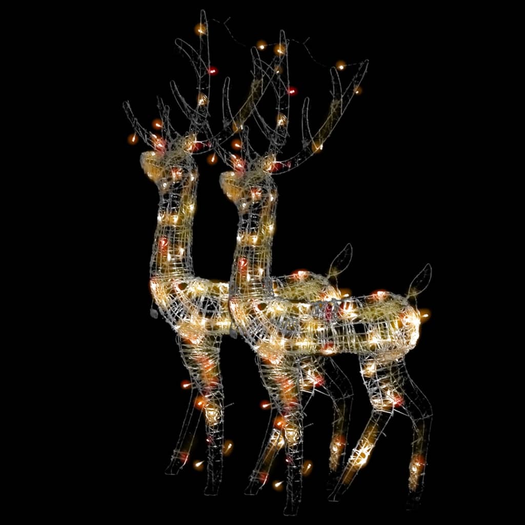 vidaXL Akrilni ukrasni božićni sobovi 2 kom 120 cm šareni