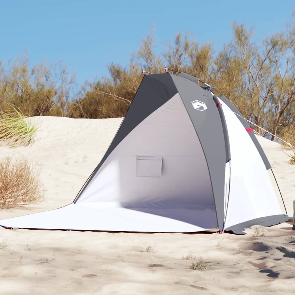 vidaXL Šator za plažu sivi 268 x 223 x 125 cm 185T od tafta