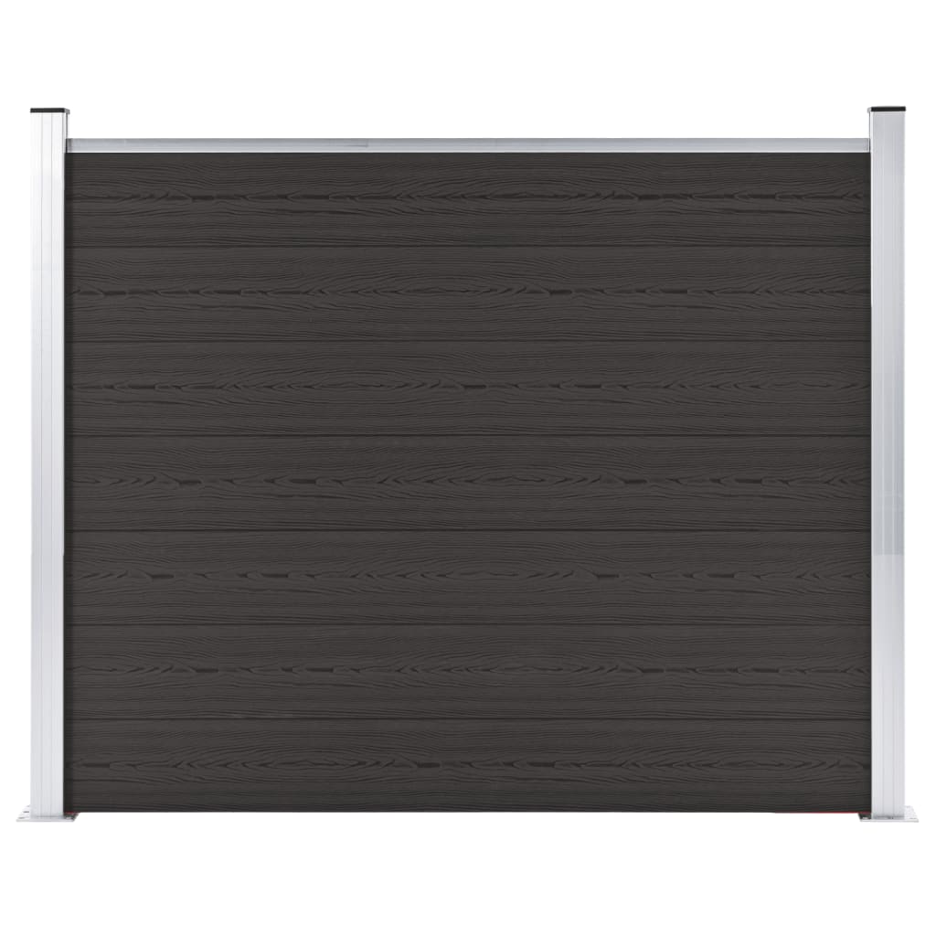 vidaXL Panel za ogradu WPC 180 x 146 cm crni