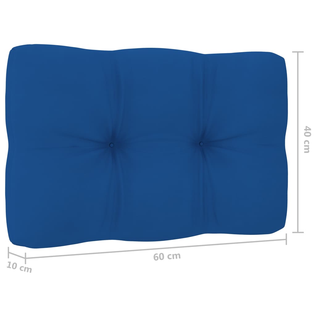 vidaXL Vrtne stolice 2 kom i kraljevsko plavi jastuci od borovine