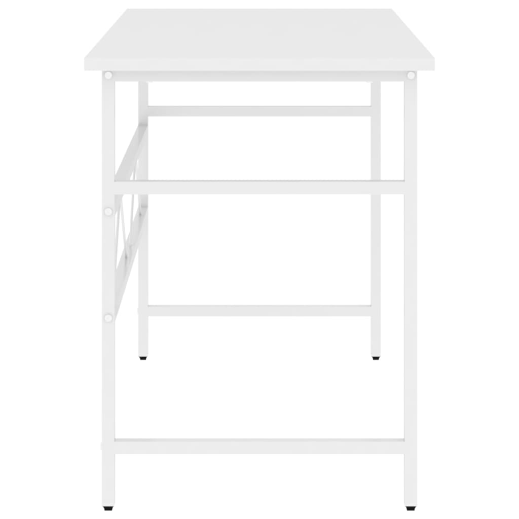 vidaXL Stol za računalo bijeli 105 x 55 x 72 cm od MDF-a i metala