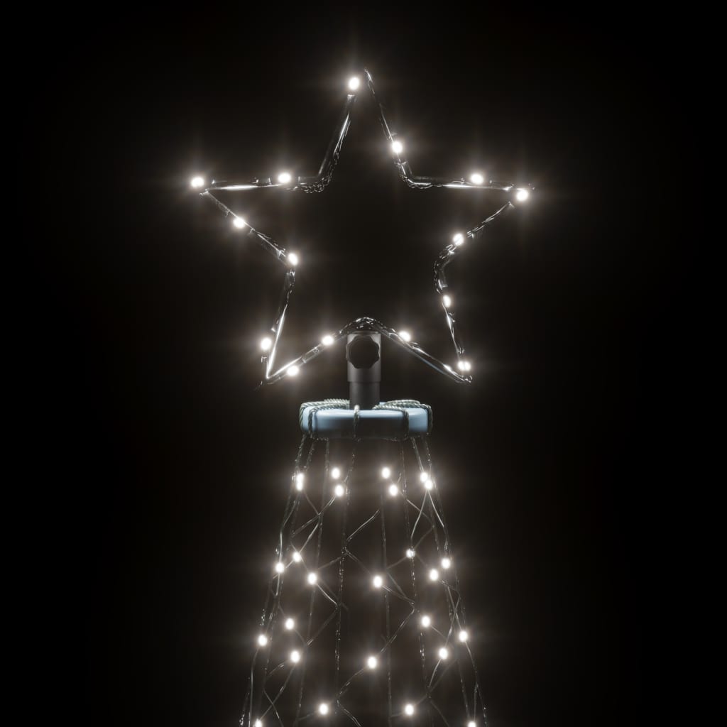 vidaXL Božićno drvce s metalnim stupom 500 LED hladne bijele 3 m