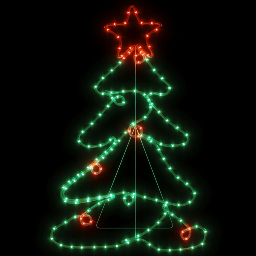 vidaXL Figura božićnog drvca sa 144 LED žarulje 88 x 56 cm