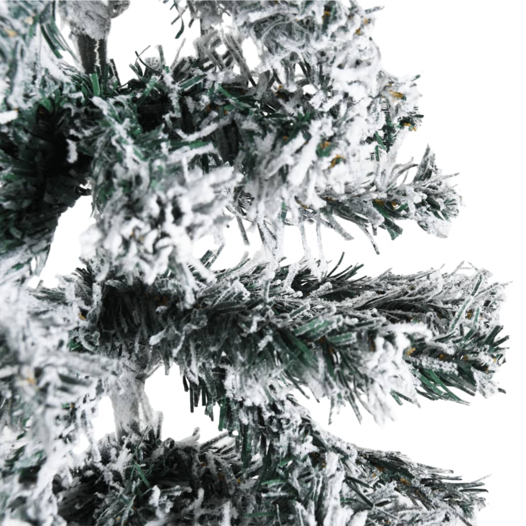 vidaXL Tanka umjetna polovica božićnog drvca sa snijegom 120 cm