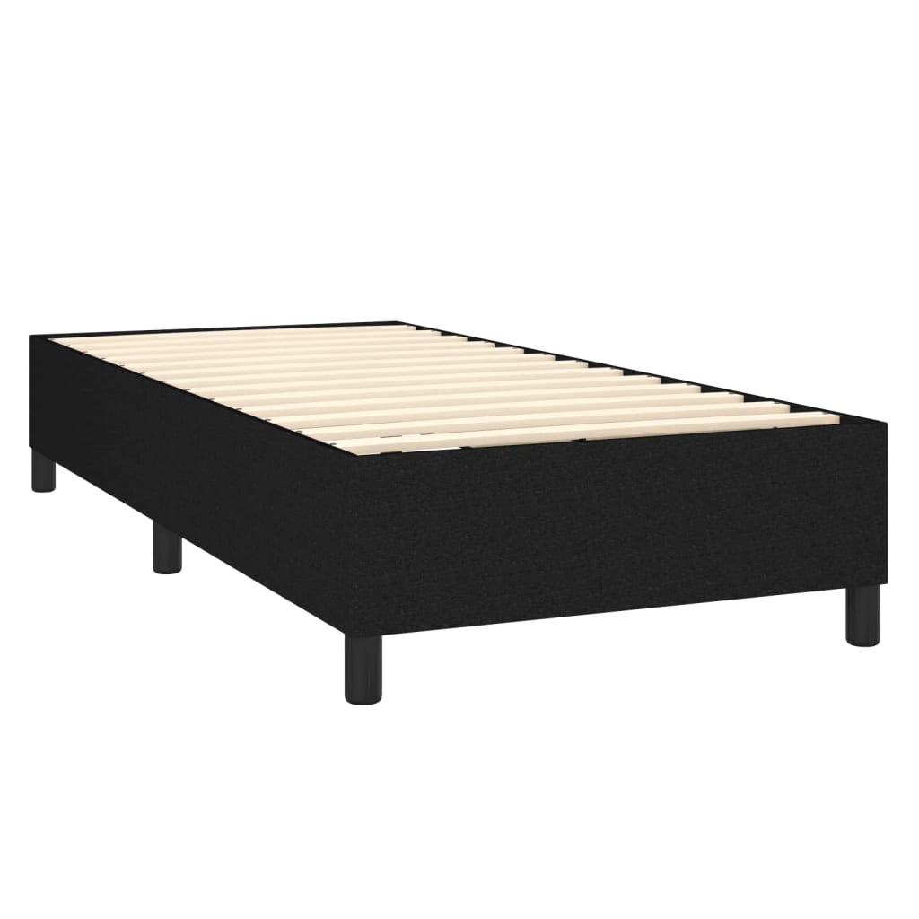 vidaXL Okvir za krevet s oprugama crni 100 x 200 cm od tkanine