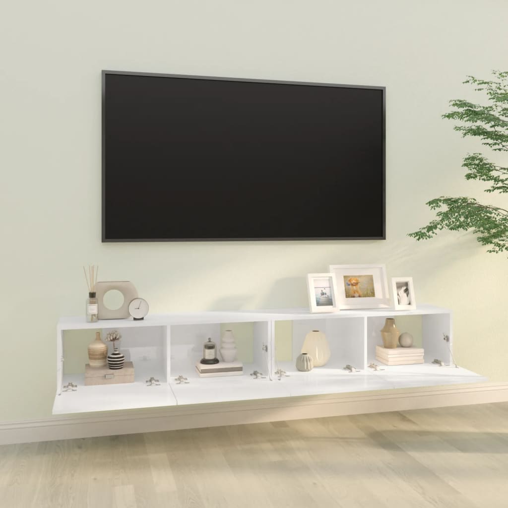 vidaXL Zidni TV ormarići 2 kom bijeli 100x30x30 cm konstruirano drvo