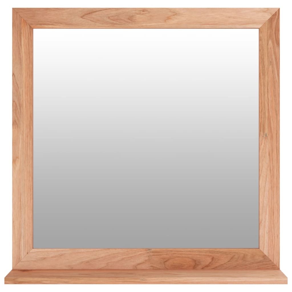 vidaXL Zidno ogledalo 55 x 55 cm od masivnog drva oraha