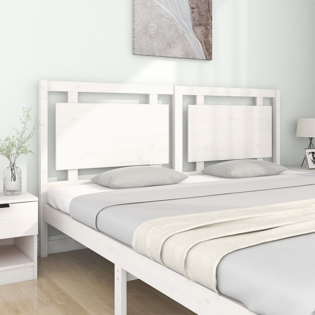 vidaXL Uzglavlje za krevet bijelo 185,5x4x100 cm od masivne borovine