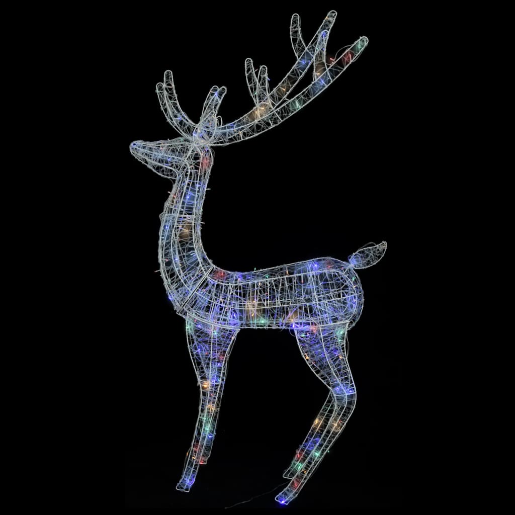 vidaXL XXL akrilni božićni sobovi 250 LED 2 kom 180 cm šareni