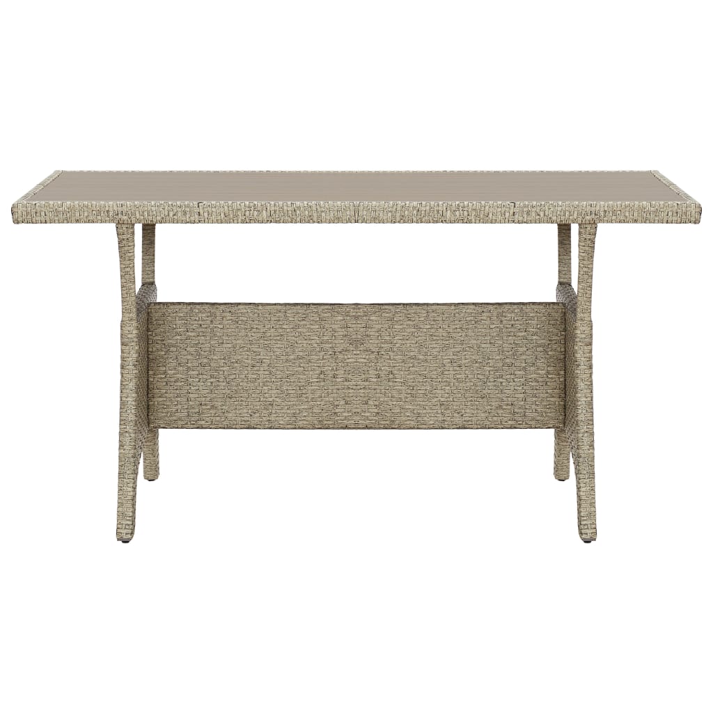 vidaXL Vrtni stol sivi 130 x 70 x 66 cm od poliratana
