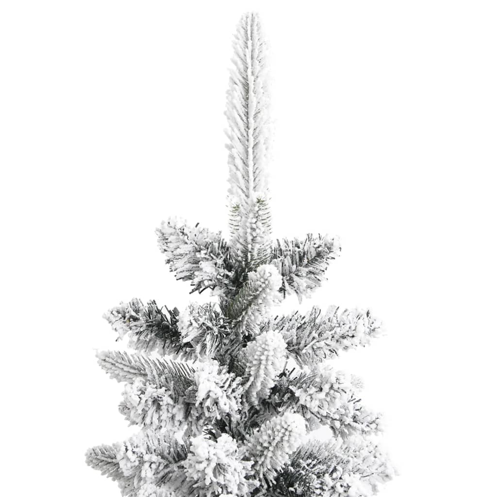 vidaXL Umjetno usko božićno drvce sa snijegom 180 cm PVC i PE