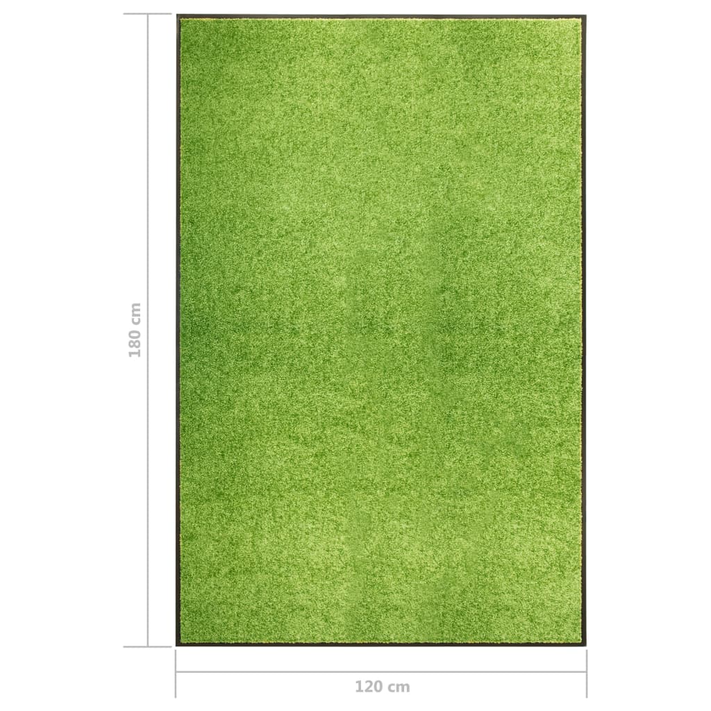 vidaXL Otirač perivi zeleni 120 x 180 cm