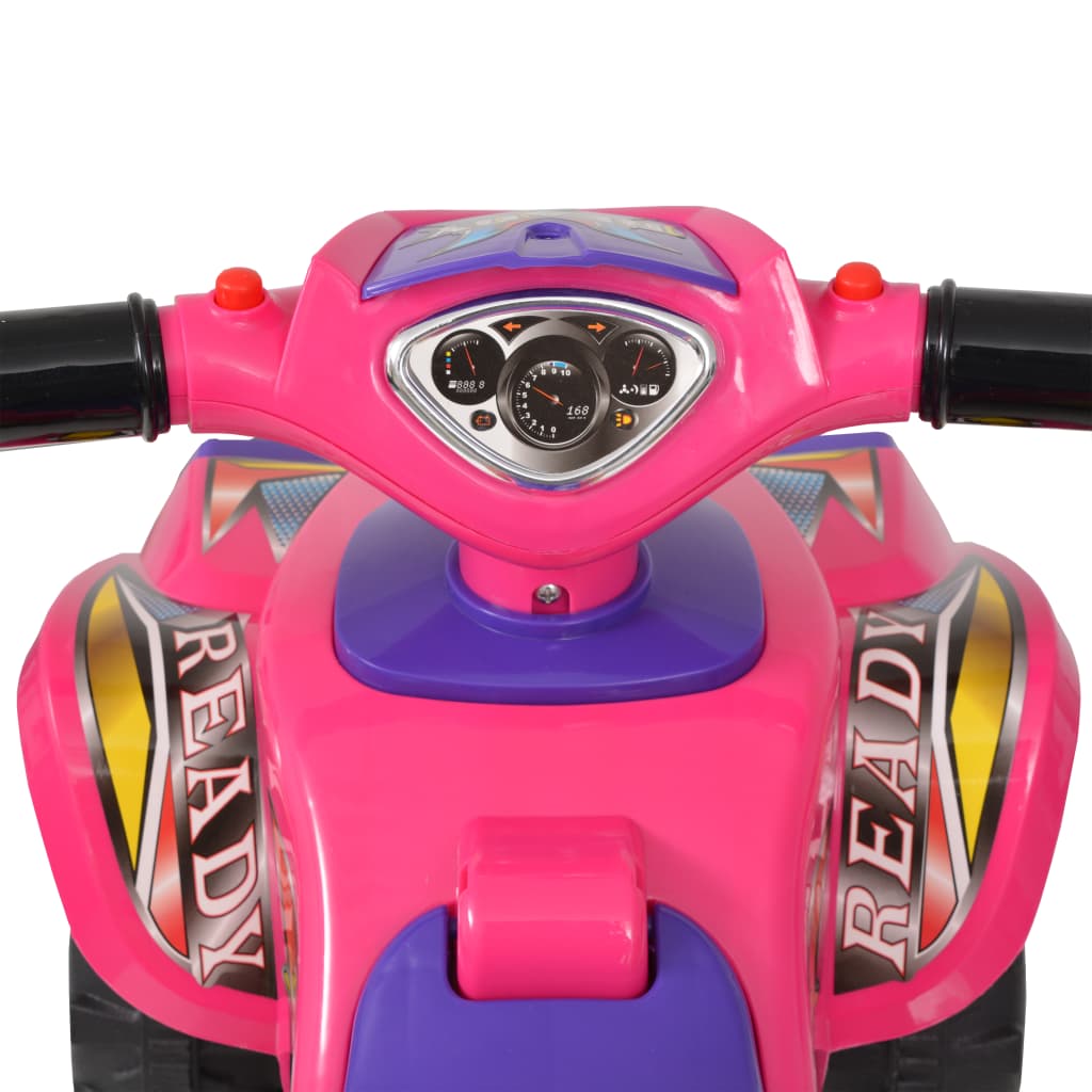 vidaXL Dječji četverokotač sa zvučnim i svjetlosnim efektima ružičasto-ljubičasti
