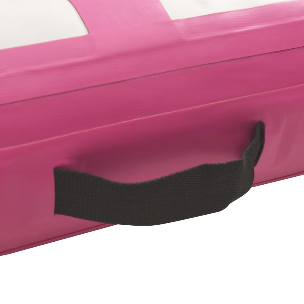 vidaXL Strunjača na napuhavanje s crpkom 800 x 100 x 15 cm PVC roza