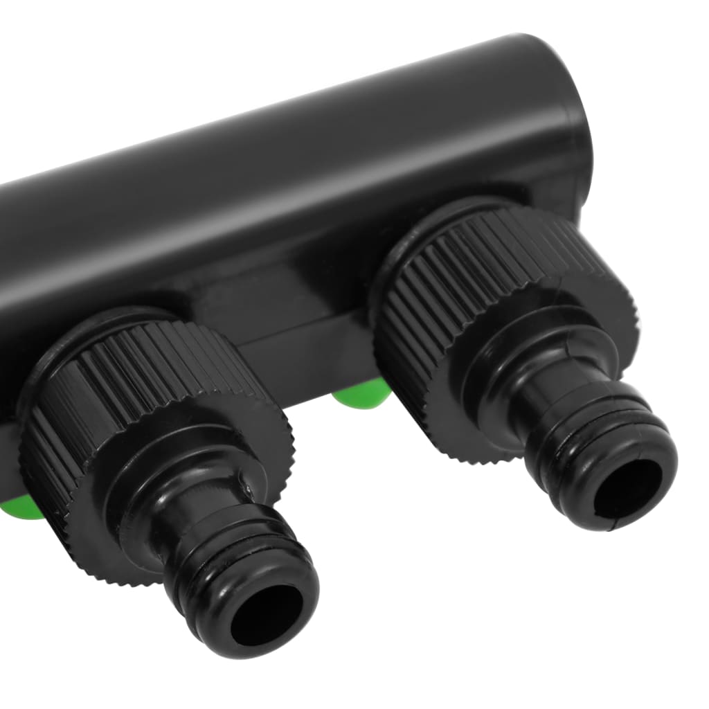 vidaXL 4-smjerni adapter za slavinu zeleno-crni 19,5x6x11 cm ABS i PP