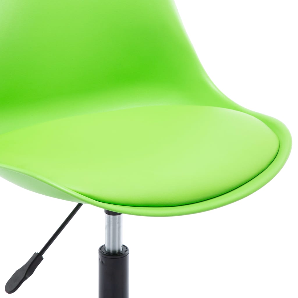 vidaXL Okretne blagovaonske stolice od umjetne kože 2 kom zelene
