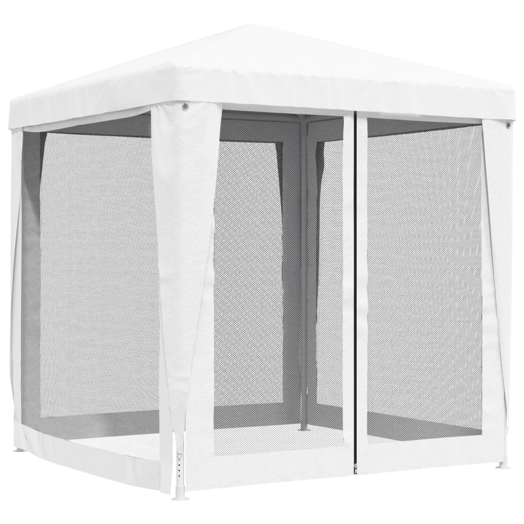 vidaXL Šator za zabave s 4 mrežasta bočna zida 2 x 2 m bijeli