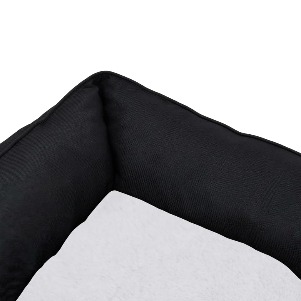 vidaXL Krevet za pse crno-bijeli 85,5x70x23 cm flis s izgledom platna