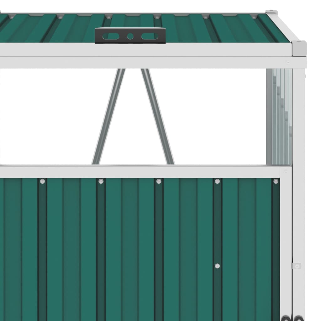 vidaXL Spremište za kantu za smeće zeleno 72 x 81 x 121 cm čelično