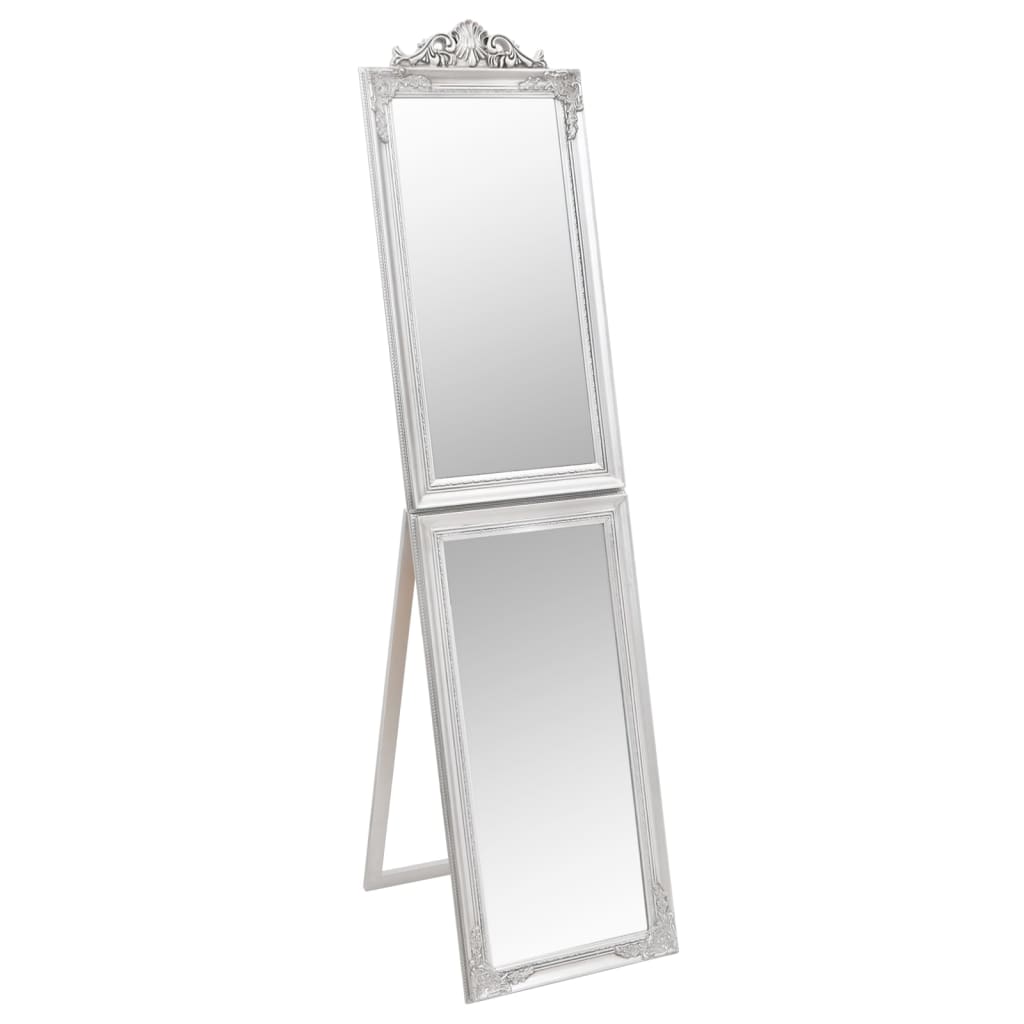 vidaXL Samostojeće ogledalo srebrno 50x200 cm